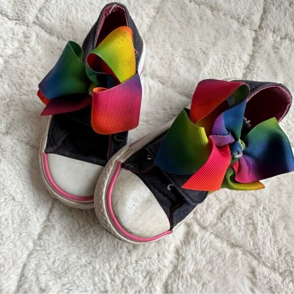 Jojo Siwa | Denim Canvas JoJo Legacee Sneakers | Size Girls 8 - Picture 2 of 9